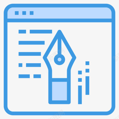 博客网站类型8蓝色图标图标