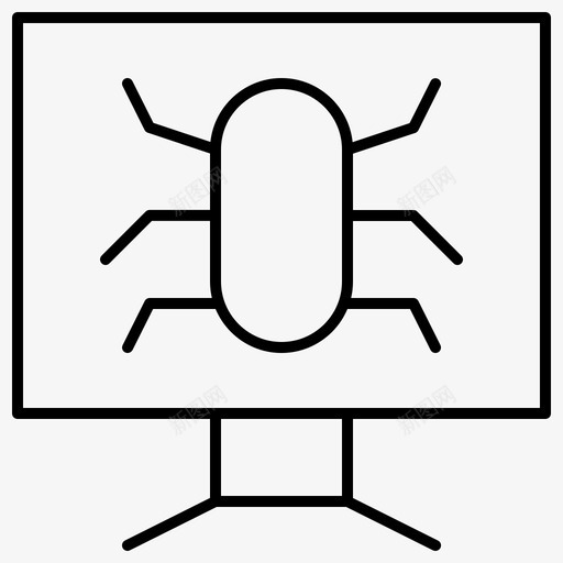 窃听器计算机屏蔽图标svg_新图网 https://ixintu.com 屏蔽 电子 病毒 窃听器 细线 计算机 设备
