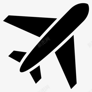 飞机飞行航空旅行飞机图标图标