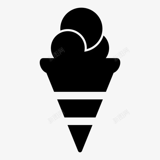 冰淇淋饮料凉快图标svg_新图网 https://ixintu.com 冰凉 冰淇淋 凉快 口渴 饮料
