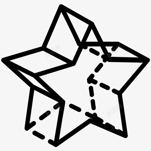 星形二维二维造型图标svg_新图网 https://ixintu.com 三维设计 三维造型 二维设计 二维造型 五边形线条图标 几何形状 星形