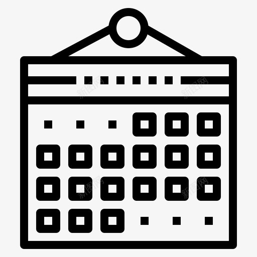 日历日期时间表图标svg_新图网 https://ixintu.com 健身馆 日历 日期 时间 时间表