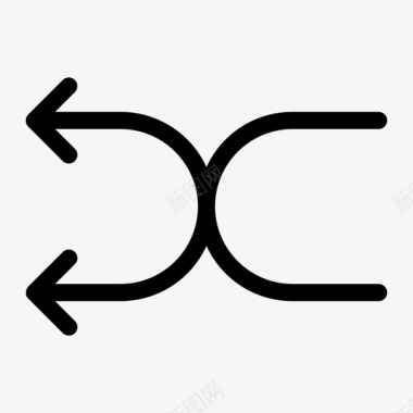 后退向左上一个图标图标