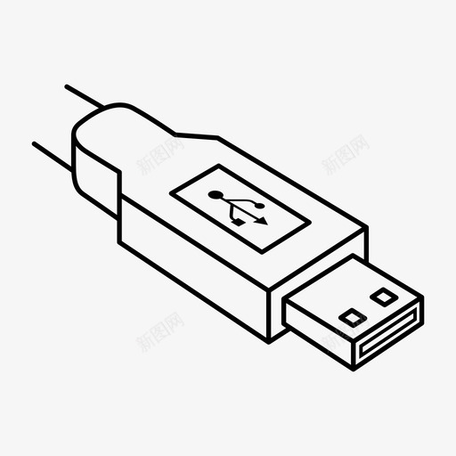 usba端口电缆连接图标svg_新图网 https://ixintu.com usb 插座 插槽 电缆 端口 终端 连接