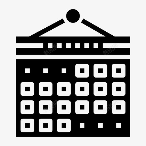 日历日期时间表图标svg_新图网 https://ixintu.com 健身馆 实心 日历 日期 时间 时间表