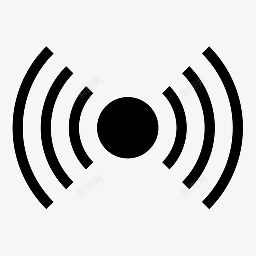 无线广播互联网图标svg_新图网 https://ixintu.com gly ui wifi 互联网 传输 信号 广播 无线