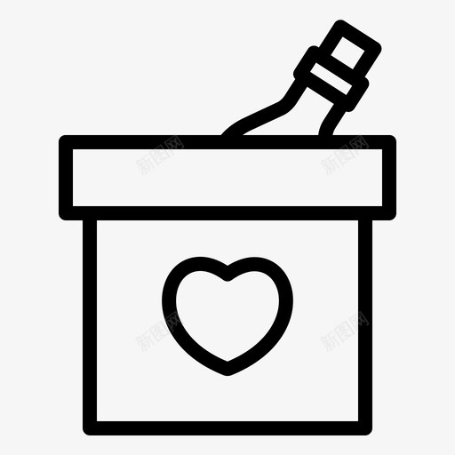 葡萄酒冷却器情人节12直线型图标svg_新图网 https://ixintu.com 冷却器 情人节 直线 线型 葡萄酒