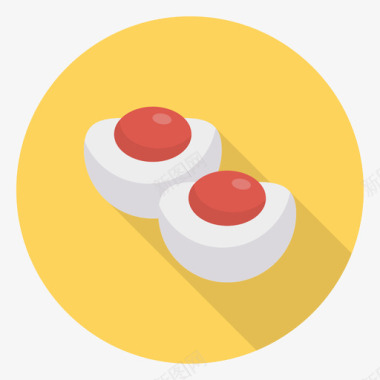 寿司食品和饮料30圆形图标图标