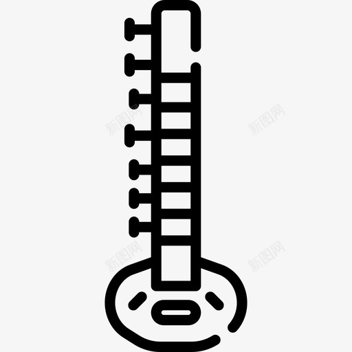 西塔乐器39线性图标svg_新图网 https://ixintu.com 乐器 线性 西塔