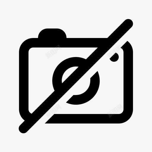 禁用相机照片图标svg_新图网 https://ixintu.com 图片 基本 照片 用户界面 相机 禁用