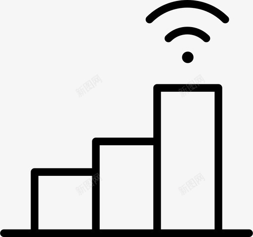 信号图表增长图标svg_新图网 https://ixintu.com wifi 互联网 信号 图表 增长 精简