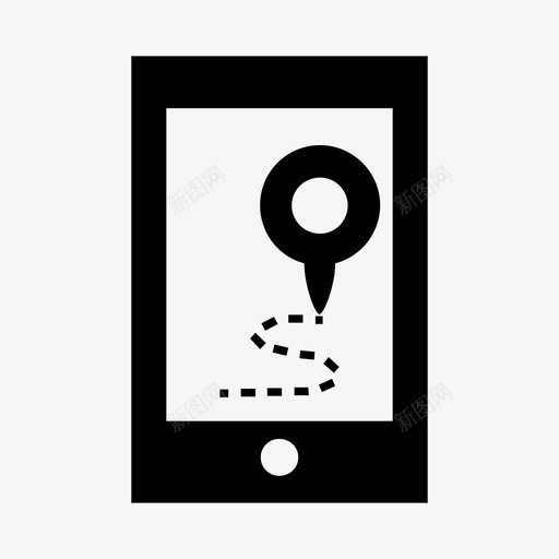 手机地图地理位置地图密码图标svg_新图网 https://ixintu.com 地图 地理位置 密码 手机