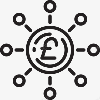 英镑货币资金1线性图标图标