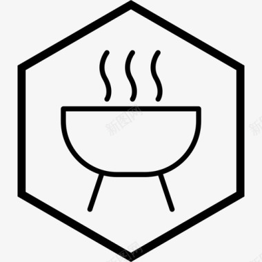 烧烤烹饪聚会图标图标