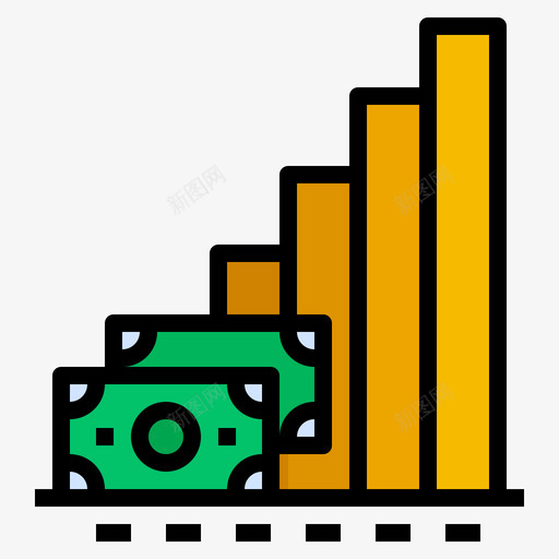 股票资产28线性颜色图标svg_新图网 https://ixintu.com 线性 股票 资产 颜色