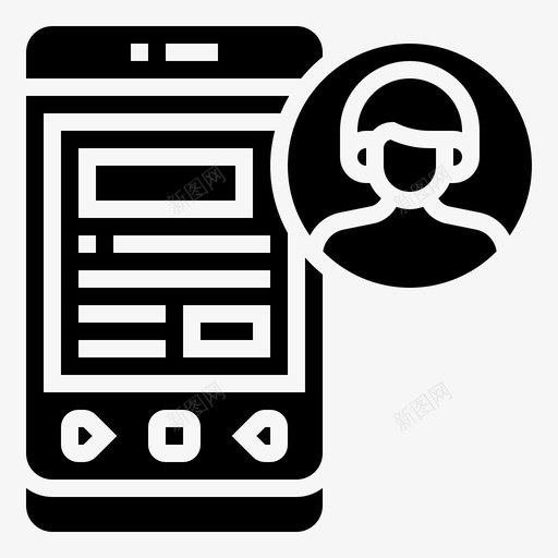 联系人移动应用程序31字形图标svg_新图网 https://ixintu.com 字形 应用程序 移动 联系人