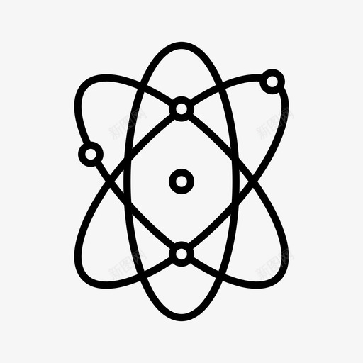 原子能量科学图标svg_新图网 https://ixintu.com 原子 科学 能量