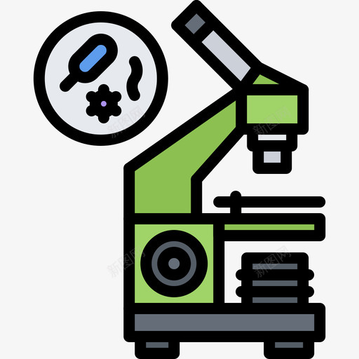 显微镜医疗技术9彩色图标svg_新图网 https://ixintu.com 医疗 彩色 技术 显微镜