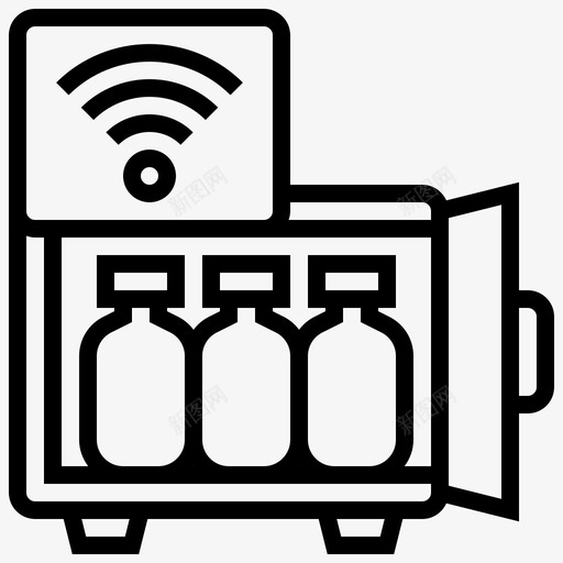 冷冻室控制冷却图标svg_新图网 https://ixintu.com Thingsline wifi 互联网 冷冻 冷却 控制 连接 遥控