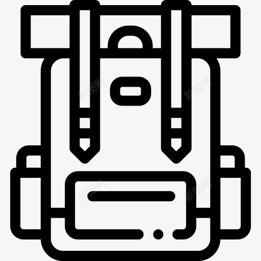 背包探险44直线型图标svg_新图网 https://ixintu.com 探险 直线 线型 背包