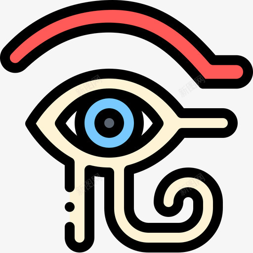 埃及拉眼36线形颜色图标svg_新图网 https://ixintu.com 埃及 拉眼 线形 颜色