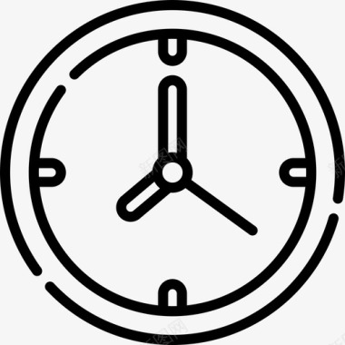 钟表家用器具17线性图标图标