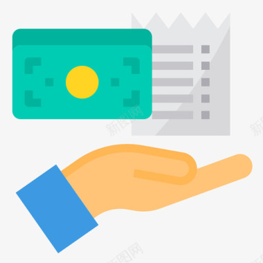 帐单帐单和付款3平装图标图标