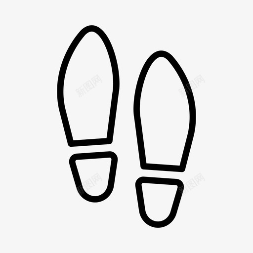 鞋印脚脚印图标svg_新图网 https://ixintu.com 字形 脚印 行走 轨迹 轮廓 鞋印