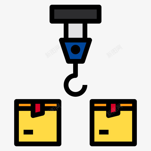 货物物流98线性颜色图标svg_新图网 https://ixintu.com 物流 线性 货物 颜色