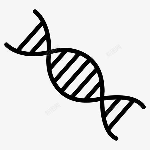 dna遗传学基因组图标svg_新图网 https://ixintu.com dna 基因组 牙科和医学线图标 科学 螺旋线 遗传学