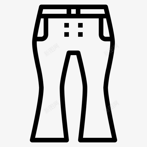 牛仔裤衣服120直线型图标svg_新图网 https://ixintu.com 牛仔裤 直线 线型 衣服