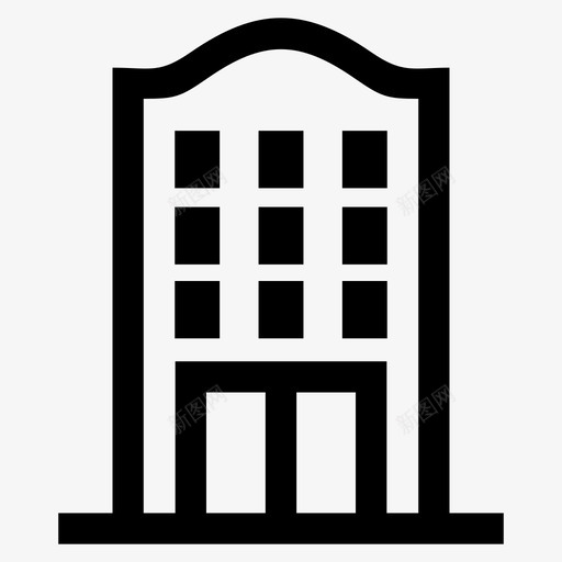 旅馆公寓家图标svg_新图网 https://ixintu.com 公寓 房子 房间 旅行 旅馆