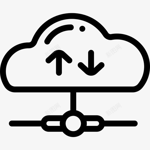云计算数据库和服务器12线性图标svg_新图网 https://ixintu.com 云计算 数据库 服务器 线性