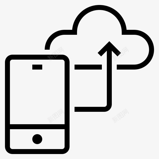 智能手机同步云存储图标svg_新图网 https://ixintu.com 云 传输 存储 技术和电子概述 智能手机同步