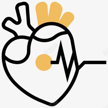 心脏过敏4黄影图标图标