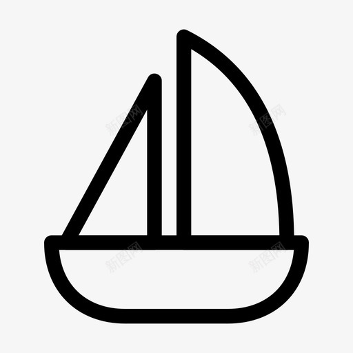 帆船划船捕鱼图标svg_新图网 https://ixintu.com 划船 帆船 捕鱼 航海 船舶 运输