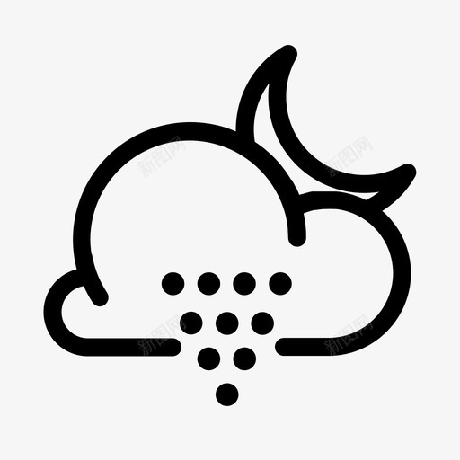 云天气预报雨图标svg_新图网 https://ixintu.com 云天 图标 天气 天气图 预报