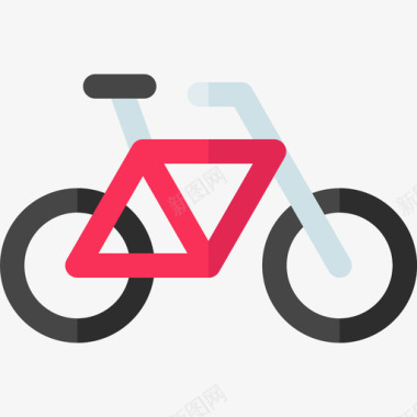 自行车活跃生活方式25平板图标图标