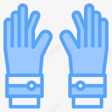 手套结构13蓝色图标图标