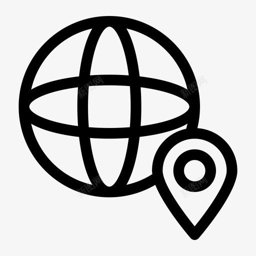 世界位置地球gps图标svg_新图网 https://ixintu.com 世界 位置 地球 大纲 旅行