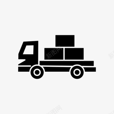 运输卡车拖车拖车卡车图标图标