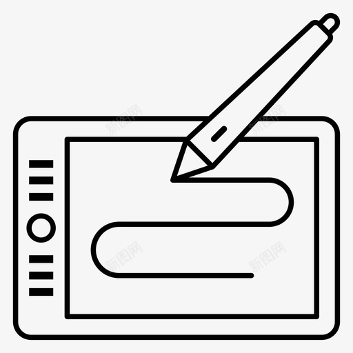 绘图板数字艺术板数字化仪图标svg_新图网 https://ixintu.com 图标 数字 数字化仪 硬件 笔式 线图 绘图板 艺术 计算机