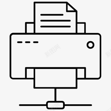 共享打印机传真机打印机图标图标