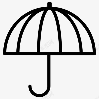 雨伞医疗雨天图标图标