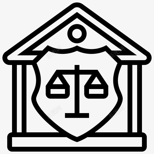 盾牌天平法院图标svg_新图网 https://ixintu.com 司法 天平 法律 法院 热线 盾牌 立法