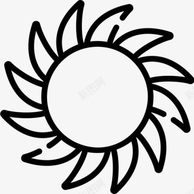 太阳自然93直线型图标图标