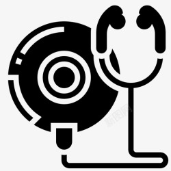 便携式cdcd播放器耳机音乐图标高清图片