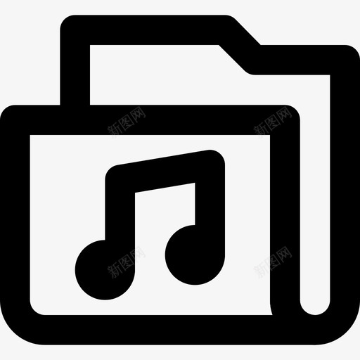 音乐档案文件图标svg_新图网 https://ixintu.com 图标文件夹替代 文件 文件夹 档案 歌曲 音乐