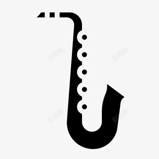 萨克斯管乐器音乐图标svg_新图网 https://ixintu.com 乐器 萨克斯管 音乐