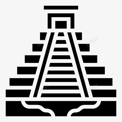 奇珍考古学伊察图标svg_新图网 https://ixintu.com 伊察 地标 墨西哥 奇珍 格莱 考古学 金字塔
